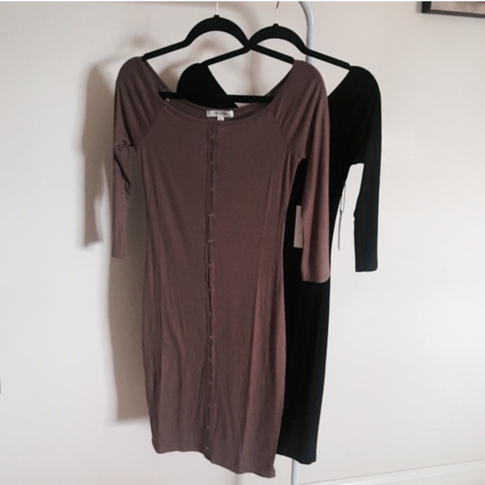 NWT Ribbed Tan Dress - Picture 8 of 9